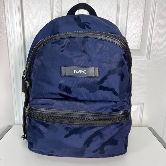 Michael Kors Camouflage Nylon Jacquard Backpack Blue Camo main image 11